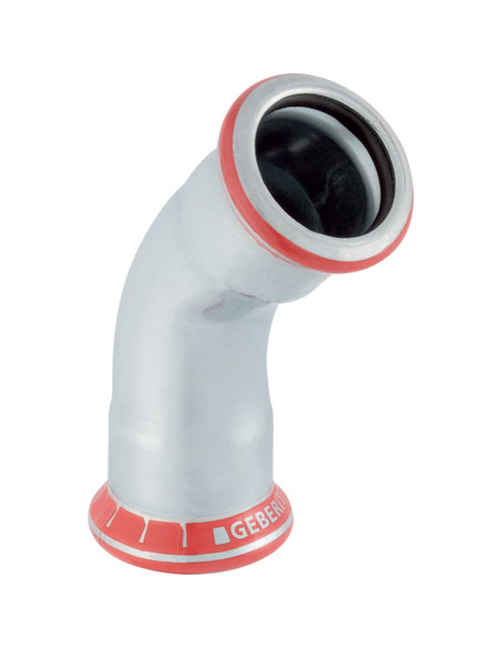Coude 45° Mapress acier carbone à sertir