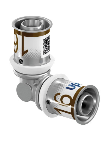 Coude 90° S-Press Plus laiton à sertir DN16 à 32 - multicouche