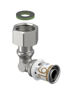 Coude 90° S-Press Plus femelle écrou tournant DN16 à 25