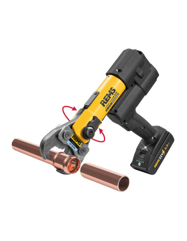 REMS Akku-Press E 22V A1-32kN sertisseuse radiale sur accu tuyau cuivre