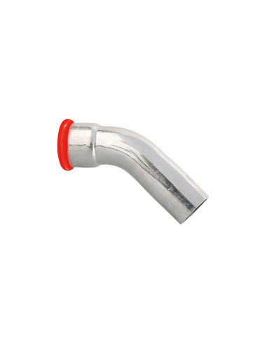 Coude 45° MF acier carbone SERTIsteel PBtub carbone à sertir, fond blanc