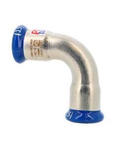 Coude 90° FF inox 316L SERTIsteel PBtub inox 316L à sertir, fond blanc