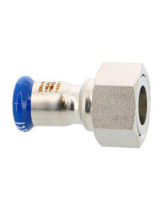 Jonction écrou tournant F inox 316L SERTIsteel PBtub inox 316L à sertir, fond blanc