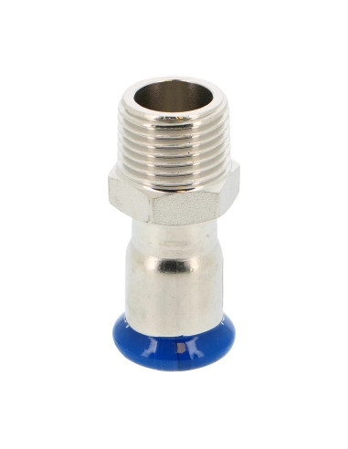 Jonction fixe M inox 316L SERTIsteel PBtub inox 316L à sertir, fond blanc