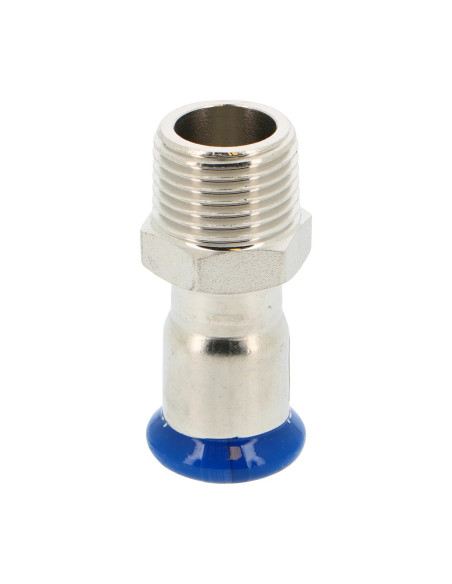 Jonction fixe M inox 316L SERTIsteel PBtub inox 316L à sertir, fond blanc