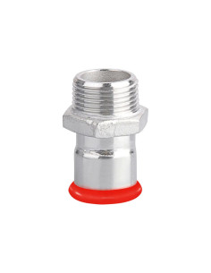 Jonction fixe M acier carbone SERTIsteel PBtub carbone à sertir, fond blanc