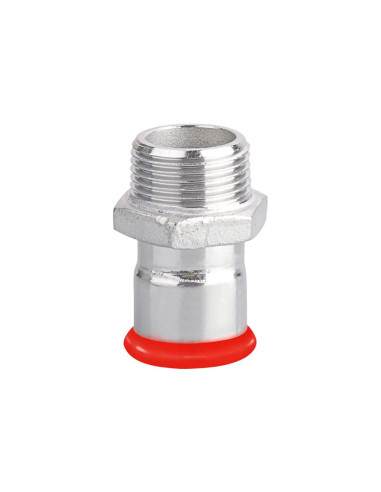 Jonction fixe M acier carbone SERTIsteel PBtub carbone à sertir, fond blanc