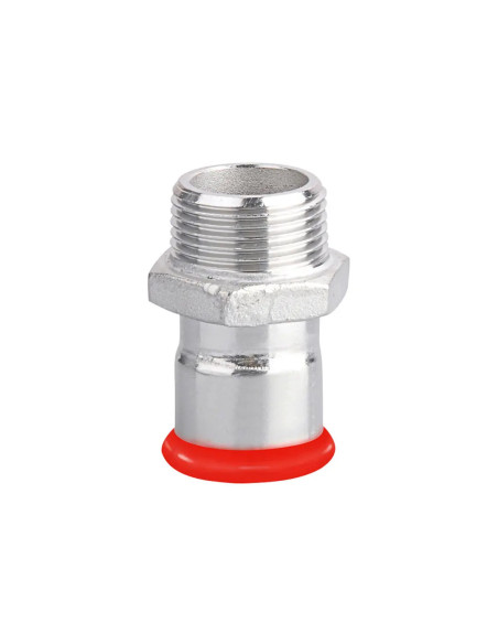 Jonction fixe M acier carbone SERTIsteel PBtub carbone à sertir, fond blanc