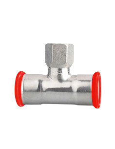 Té taraudé F acier carbone SERTIsteel PBtub carbone à sertir, fond blanc