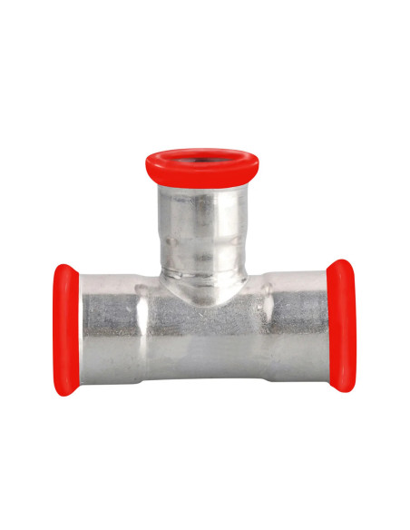 Té réduit acier carbone SERTIsteel PBtub carbone à sertir, fond blanc