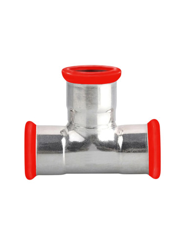 Té égal acier carbone SERTIsteel PBtub carbone à sertir, fond blanc