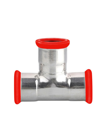 Té égal acier carbone SERTIsteel PBtub carbone à sertir, fond blanc