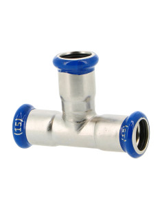 Té égal inox 316L SERTIsteel PBtub inox 316L à sertir, fond blanc