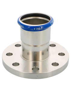Bride inox 316L SERTIsteel PBtub à sertir, fond blanc