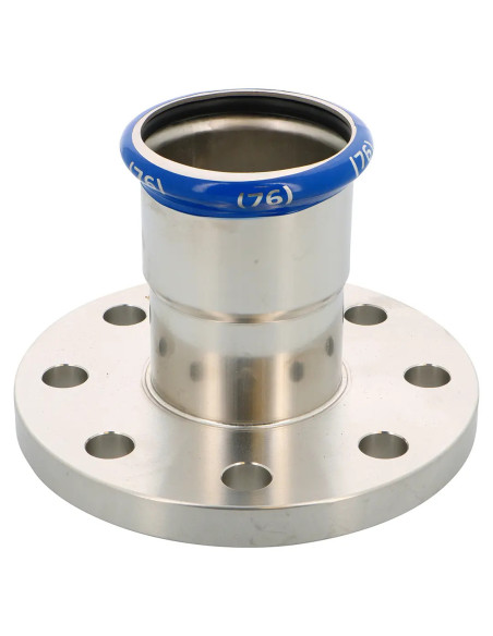 Bride inox 316L SERTIsteel PBtub à sertir, fond blanc