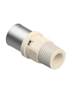 Raccord filetage PPSU à sertir mâle AIS, fond blanc