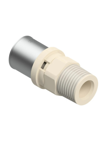 Raccord filetage PPSU à sertir mâle AIS, fond blanc
